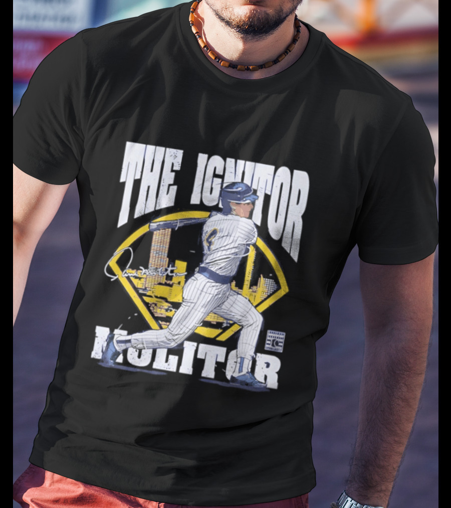 Paul Molitor The Ignitor Milwaukee Brewers HOF Baseball Legend T-Shirt
