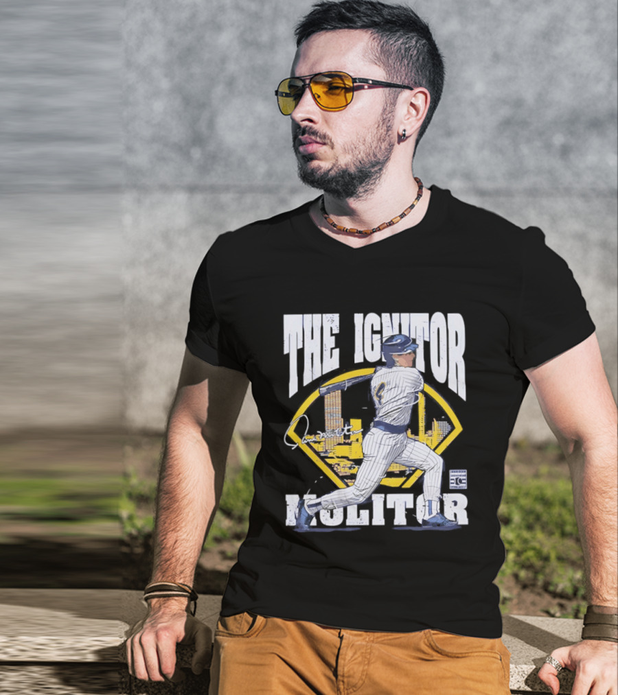 Paul Molitor The Ignitor Milwaukee Brewers HOF Baseball Legend T-Shirt