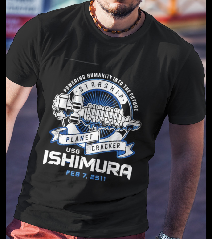 Powering Humanity Into The Future USG Ishimura Starship Planet Cracker Feb 7 2511 T-Shirt