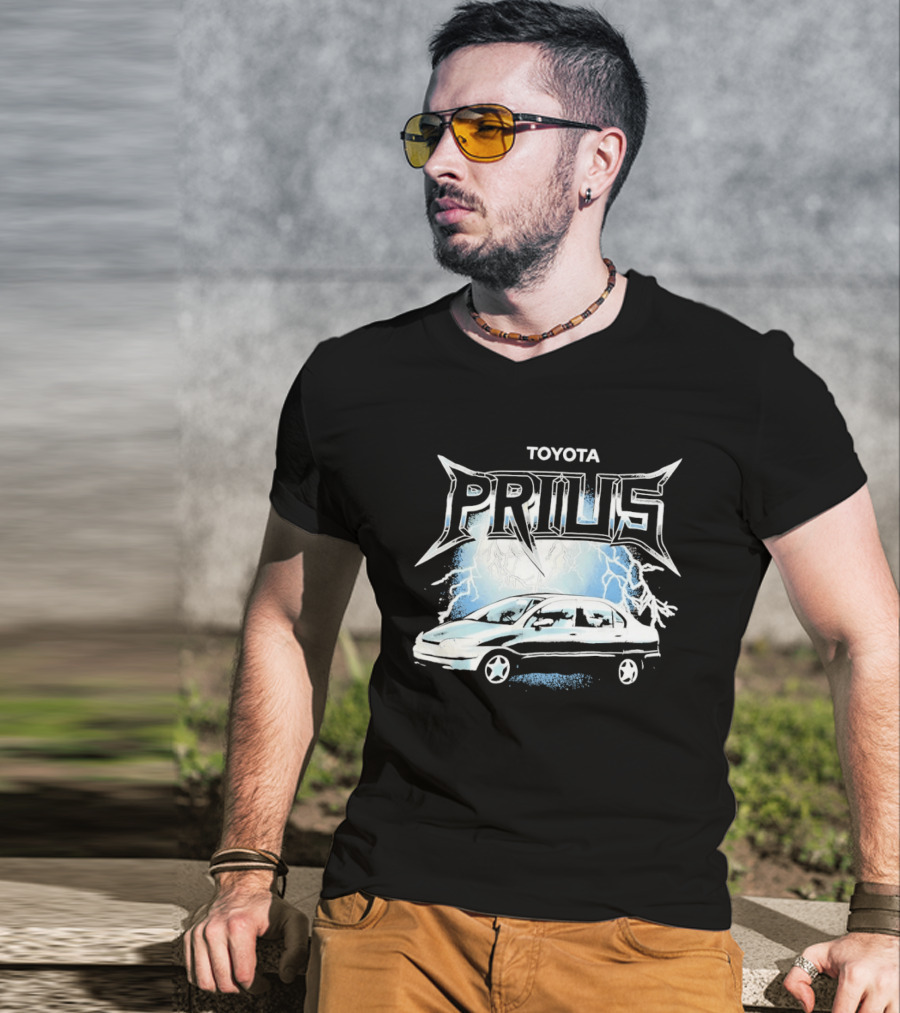 Toyota Prius Lightning Bolt Metal T-Shirt