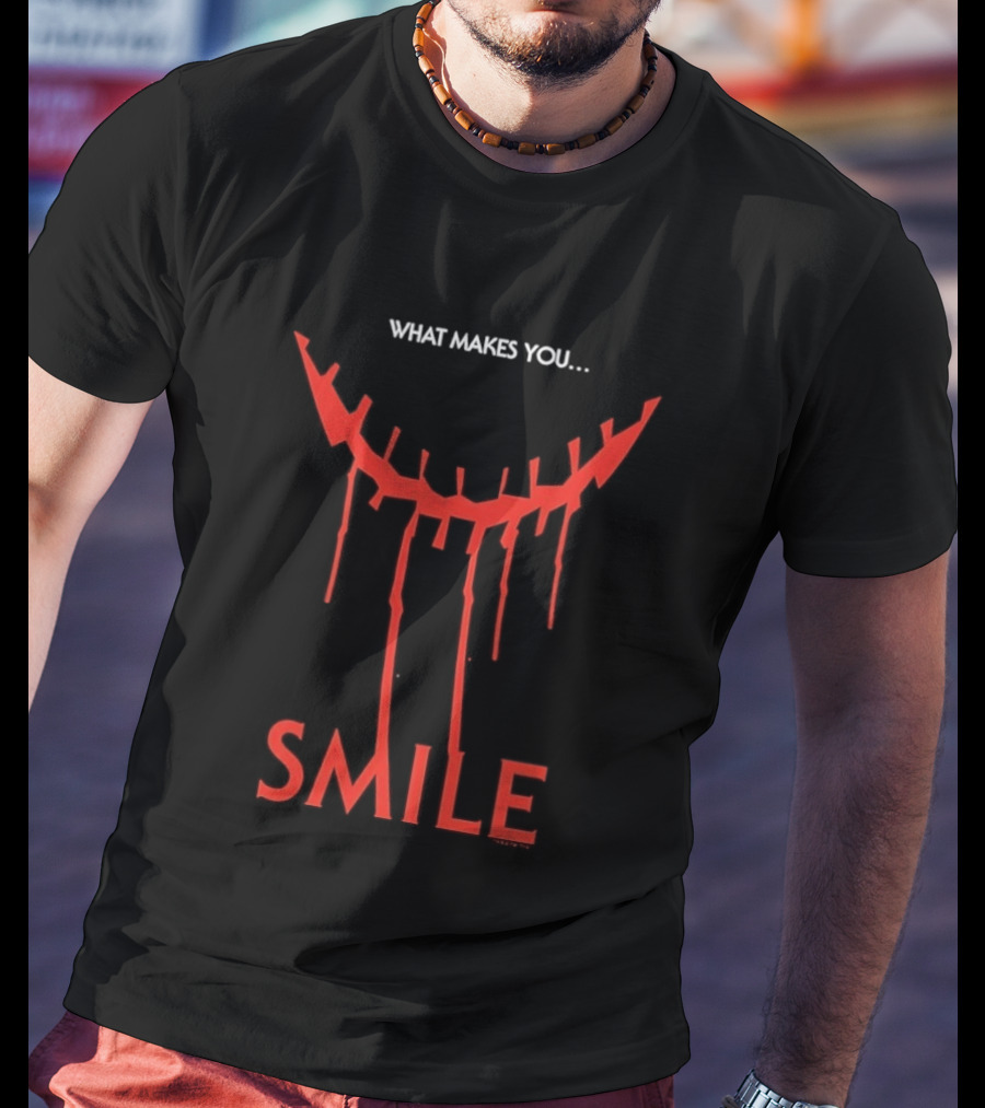 What Makes You Smile Red Creepy Stitched Grin T-Shirt