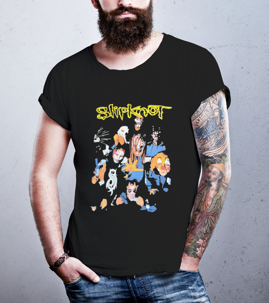 Slipknot Band Members Iowa Era Self Titled Debut Album Masks T-Shirt