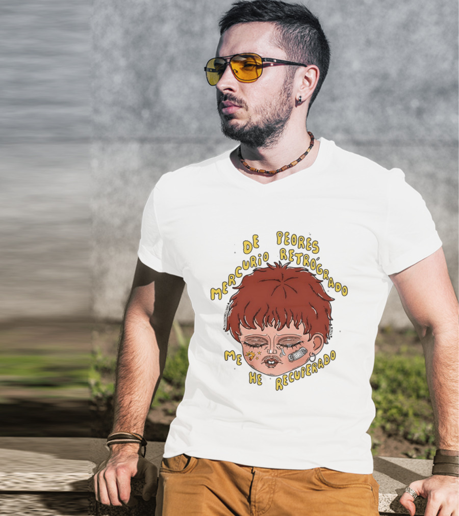 Mercurio Retrógrado De Peores Me He Recuperado Cara Llena De Estrellas Y Maquillaje Artístico T-Shirt