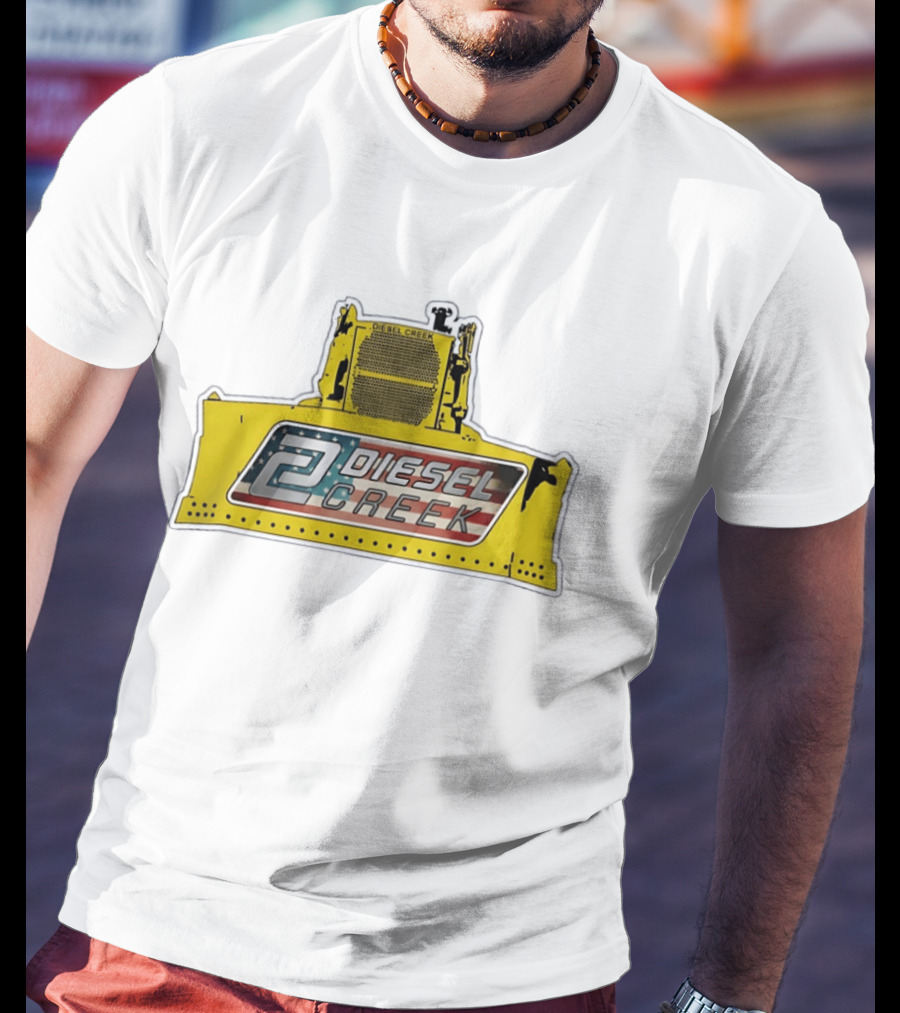 Diesel Creek 46A Dozer Iconic American Flag T-Shirt