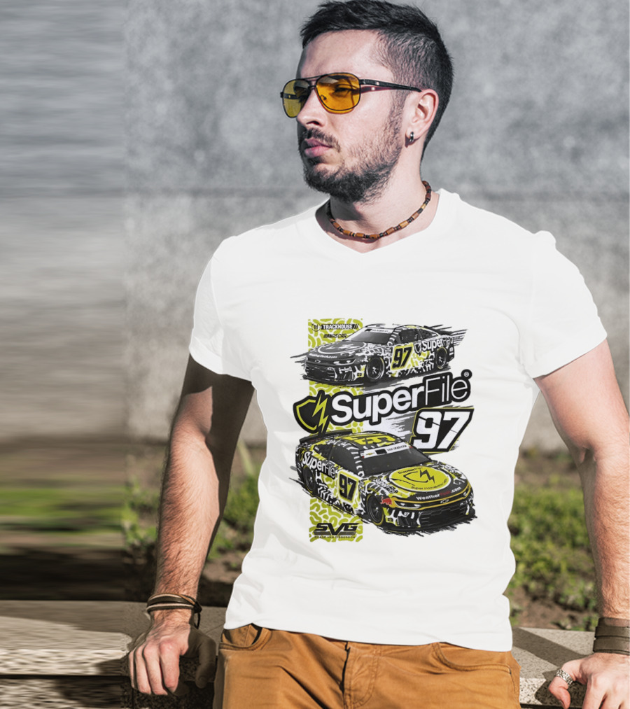 SuperFile 97 Shane Van Gisbergen NASCAR Trackhouse Racing Lefty Out There T-Shirt