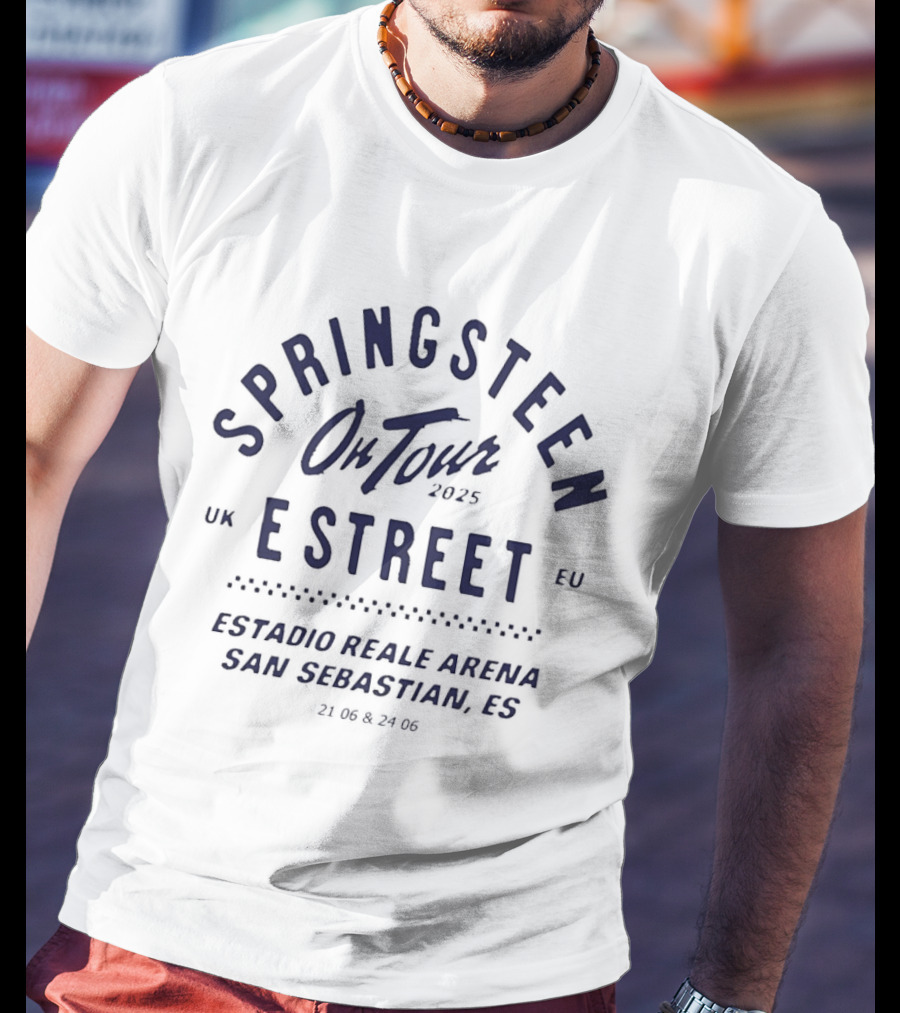 Springsteen On Tour 2025 E Street UK EU Estadio Reale Arena San Sebastian SS T-Shirt