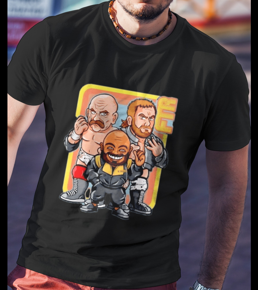 AEW Big Stoke FTR Wrestling Stable Cartoon Characters T-Shirt