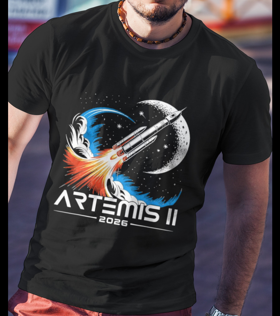 Artemis II 2026 Moon Rocket Space Exploration Launch T-Shirt