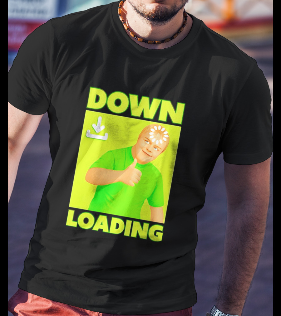 Down Loading Thumbs Up Meme Humorous Internet Guy T-Shirt