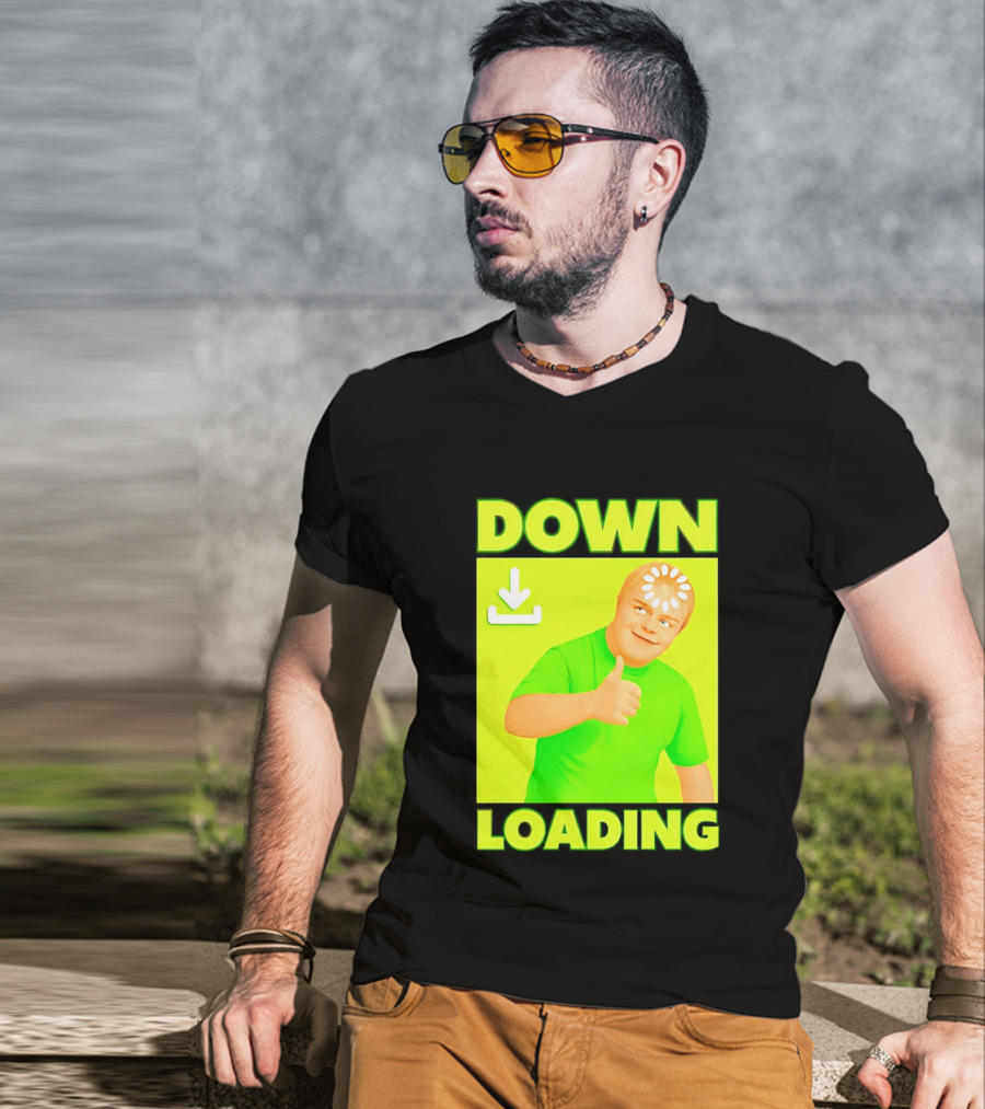 Down Loading Thumbs Up Meme Humorous Internet Guy T-Shirt