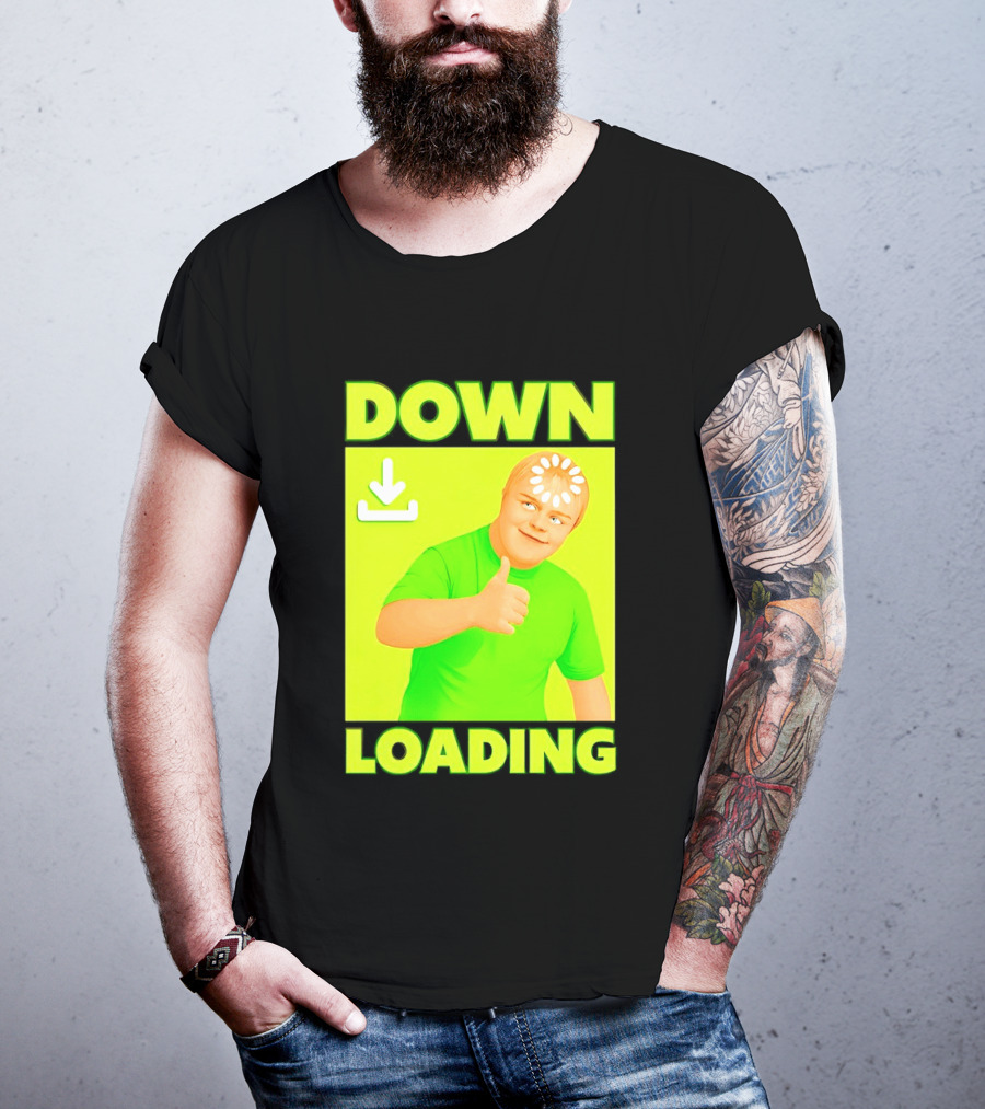 Down Loading Thumbs Up Meme Humorous Internet Guy T-Shirt