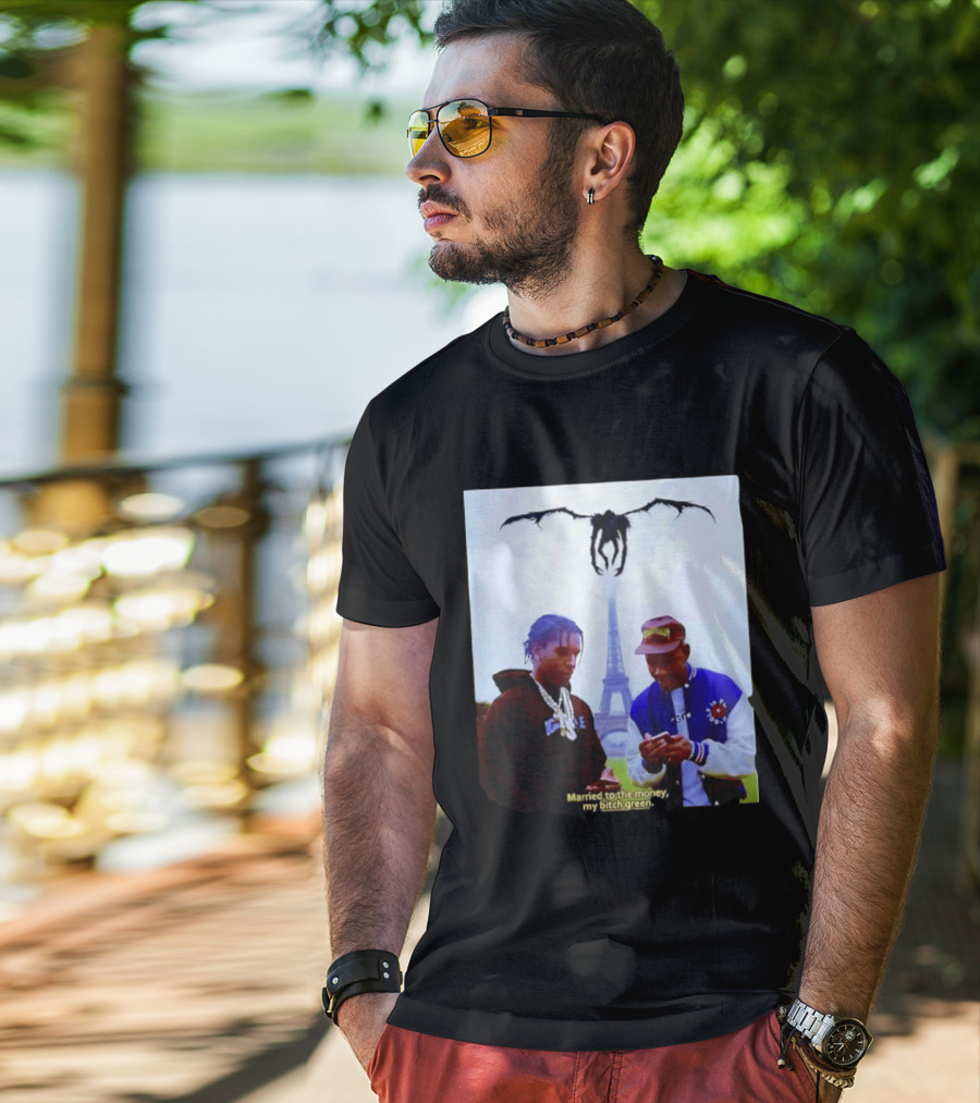 ASAP Rocky Tyler The Creator Eiffel Tower Married To The Money My Bitch Green T-Shirt