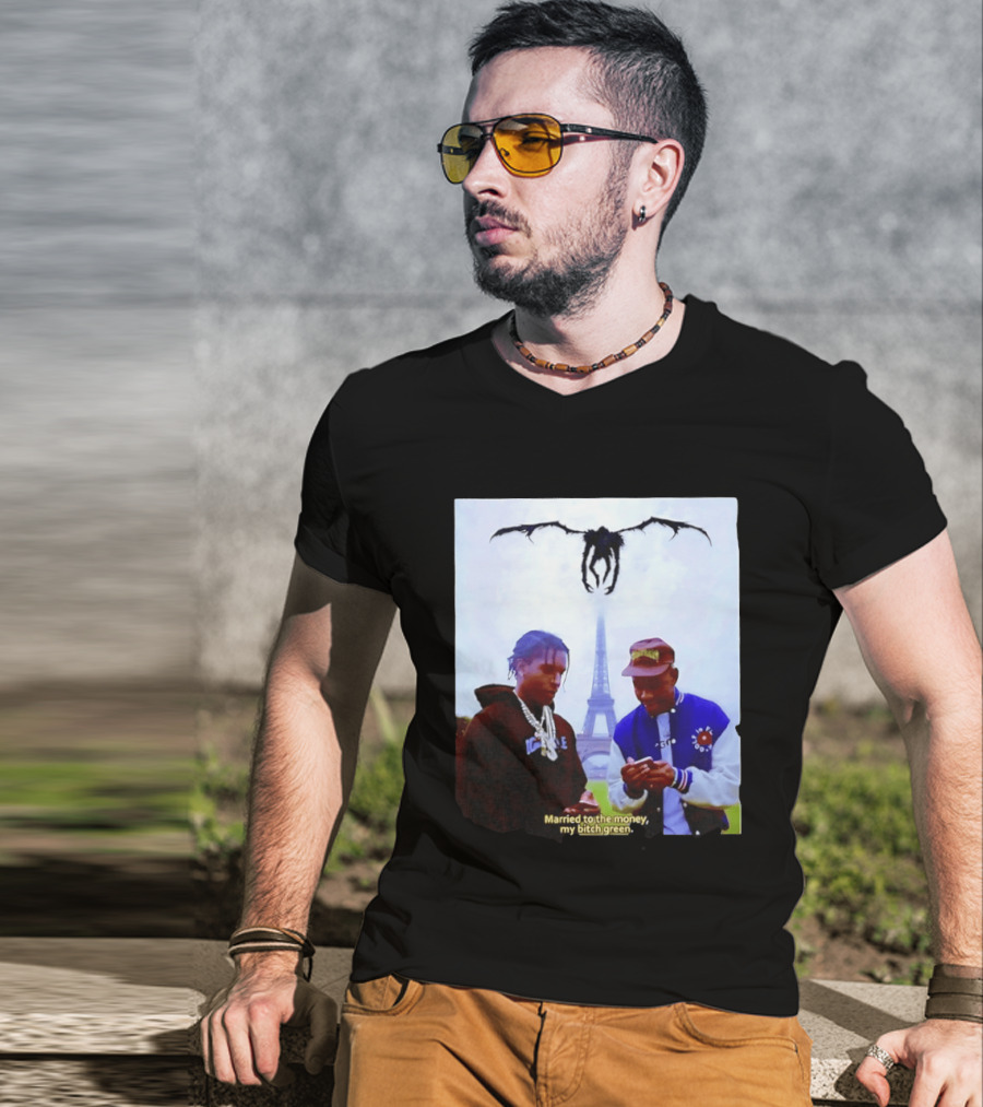ASAP Rocky Tyler The Creator Eiffel Tower Married To The Money My Bitch Green T-Shirt