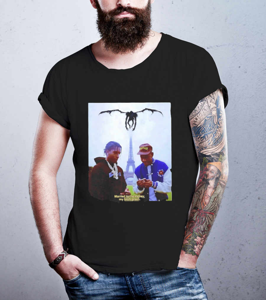 ASAP Rocky Tyler The Creator Eiffel Tower Married To The Money My Bitch Green T-Shirt