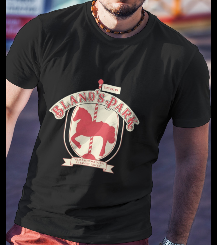 Bland's Park Tipton PA Old Fashioned Carousel Horse Family Prices Fun T-Shirt