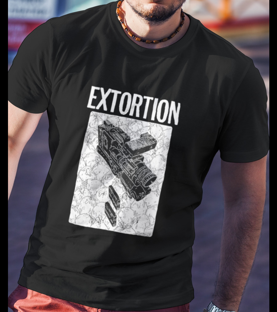 Extortion Band Video Camera Hardcore Punk T-Shirt