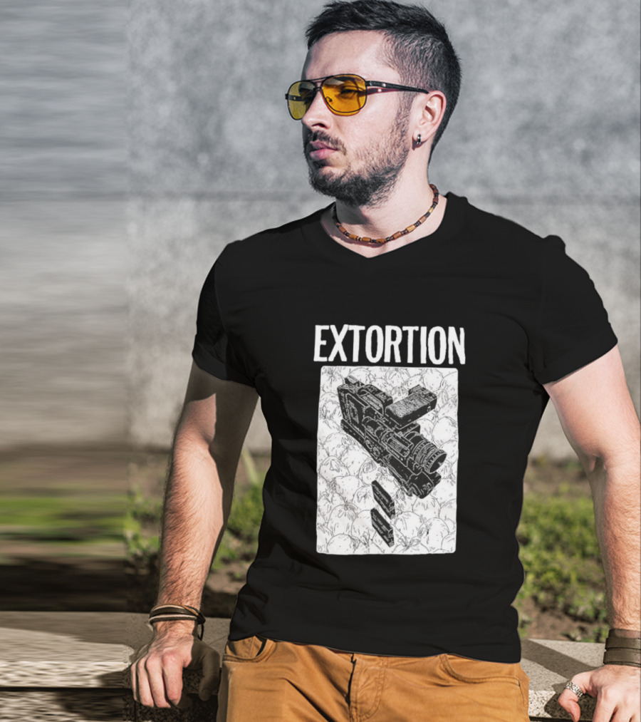 Extortion Band Video Camera Hardcore Punk T-Shirt