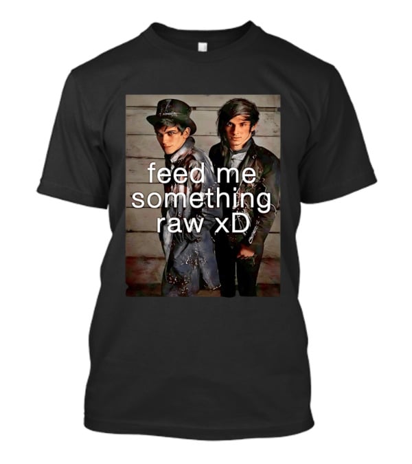 Feed Me Something Raw XD Goth Vampire Duo Steampunk T-Shirt