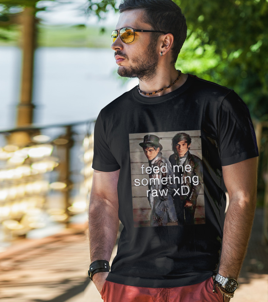 Feed Me Something Raw XD Goth Vampire Duo Steampunk T-Shirt