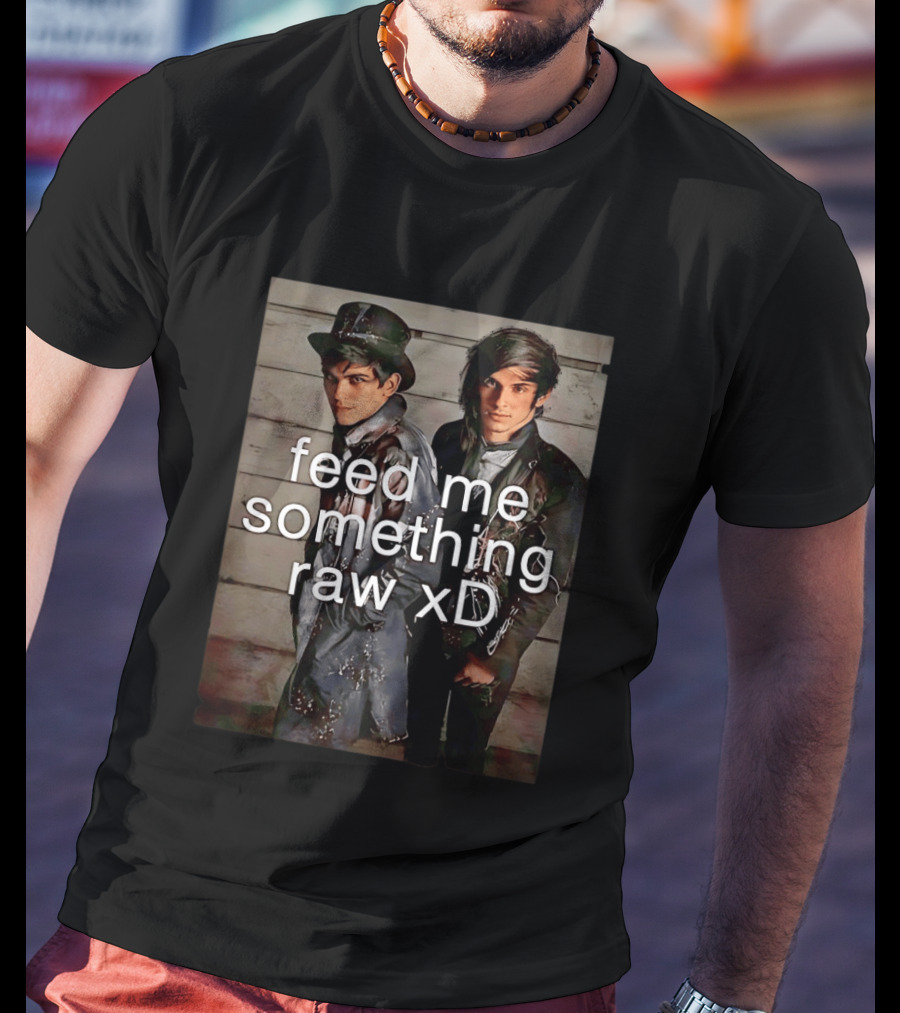 Feed Me Something Raw XD Goth Vampire Duo Steampunk T-Shirt