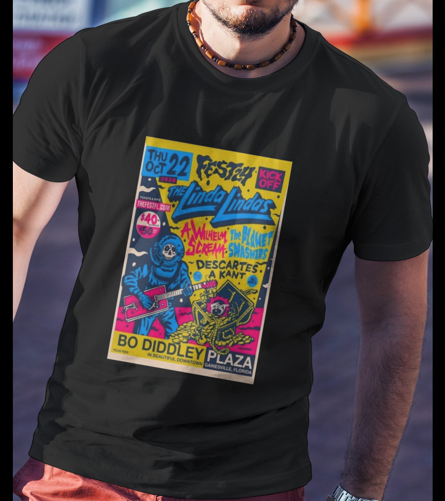 FEST 24 Kick Off 2026 The Linda Lindas Bo Diddley Plaza Gainesville Florida T-Shirt
