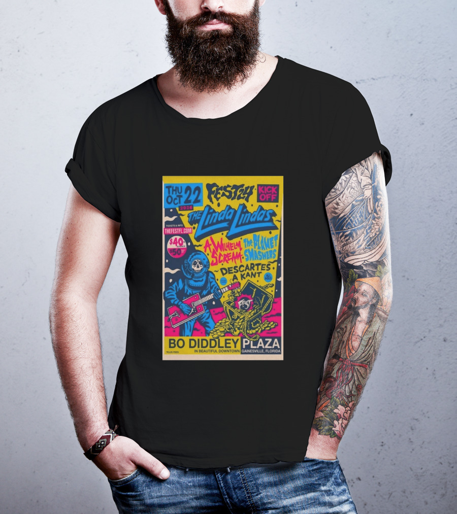 FEST 24 Kick Off 2026 The Linda Lindas Bo Diddley Plaza Gainesville Florida T-Shirt