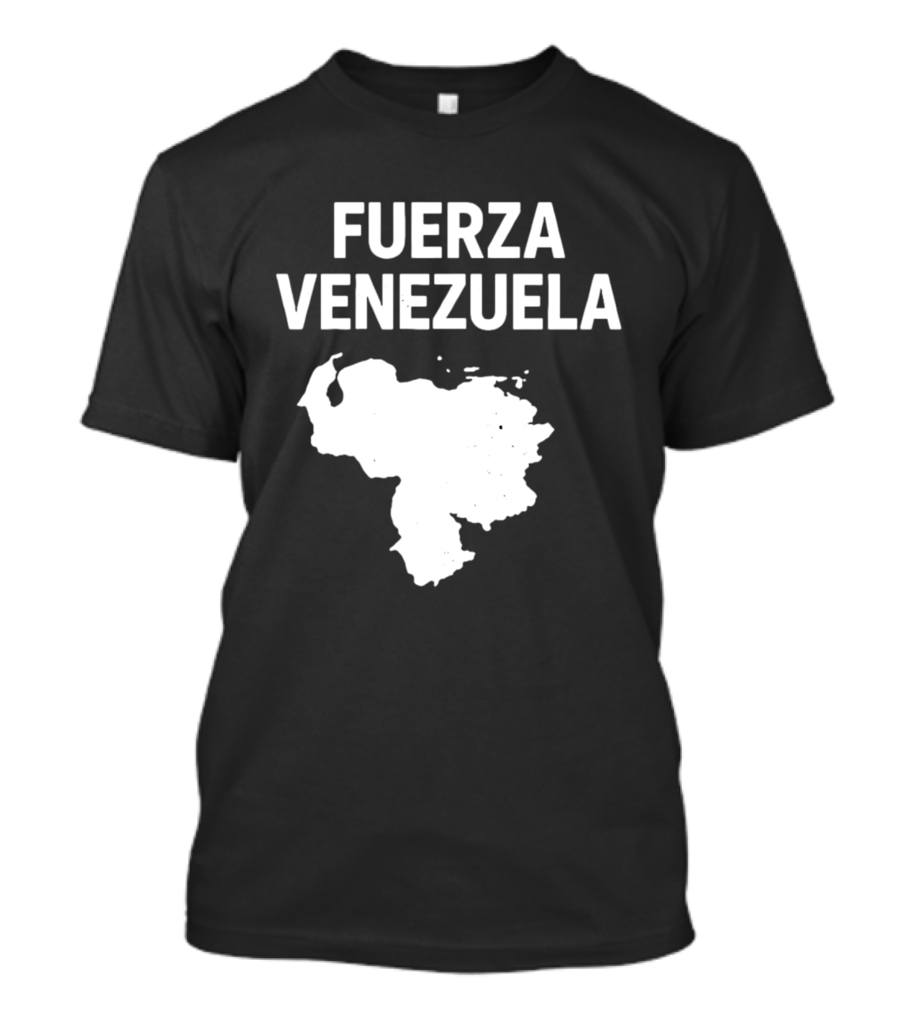 Fuerza Venezuela Map Silhouette Strength Message T-Shirt