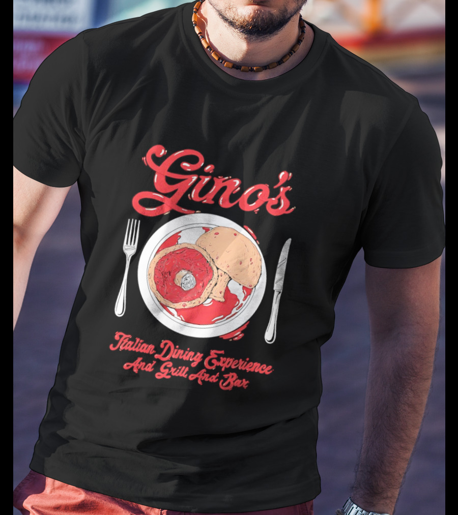 Gino's Italian Dining Experience And Grill And Bar Food Plate T-Shirt