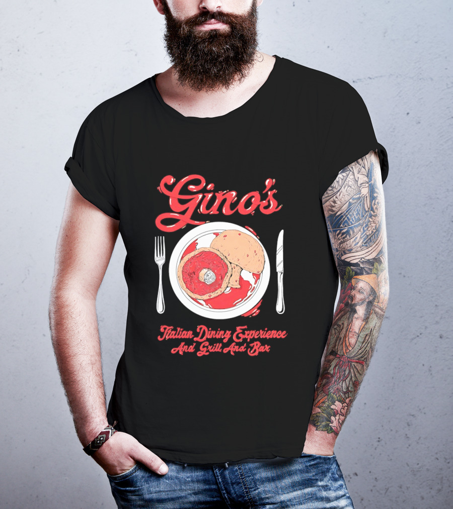 Gino's Italian Dining Experience And Grill And Bar Food Plate T-Shirt