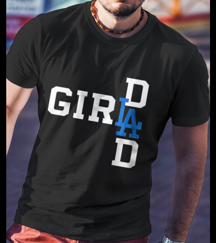 Los Angeles Dodgers MLB Girl Dad Baseball T-Shirt