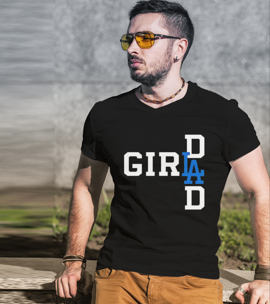 Los Angeles Dodgers MLB Girl Dad Baseball T-Shirt