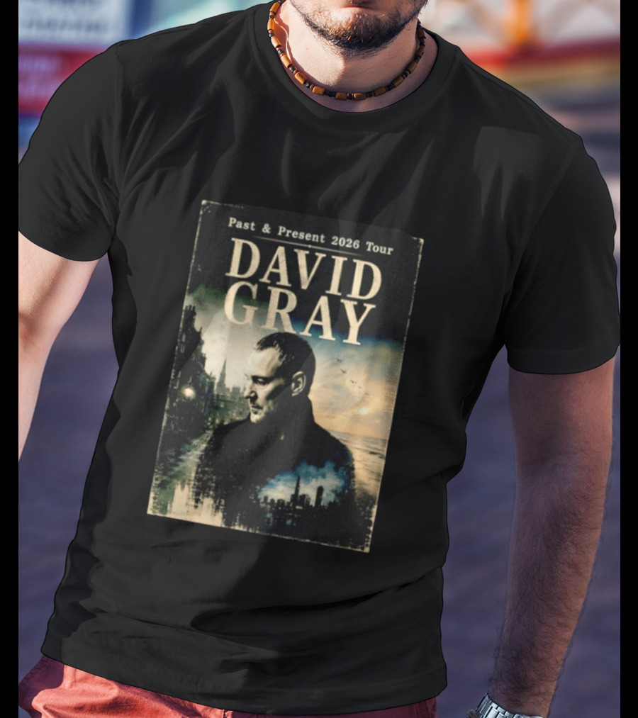 David Gray Past And Present 2026 Tour Cityscape T-Shirt