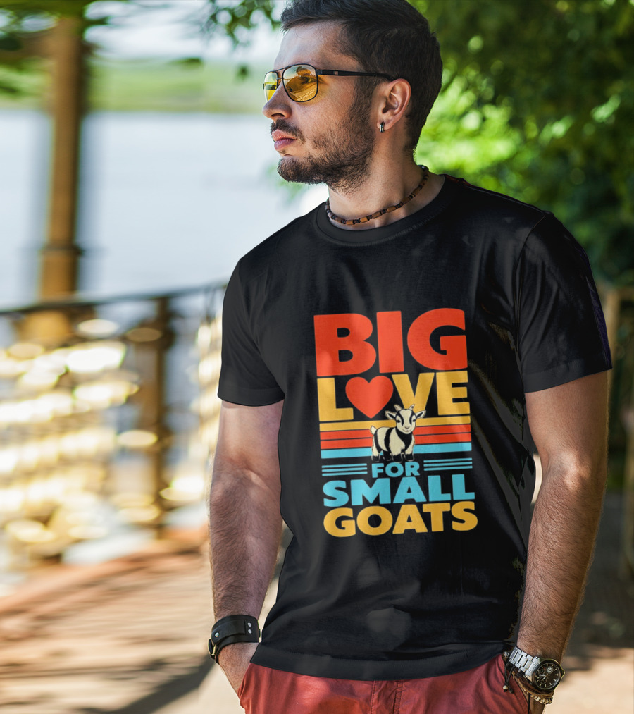 Big Love Heart For Small Goats Cute Animal T-Shirt
