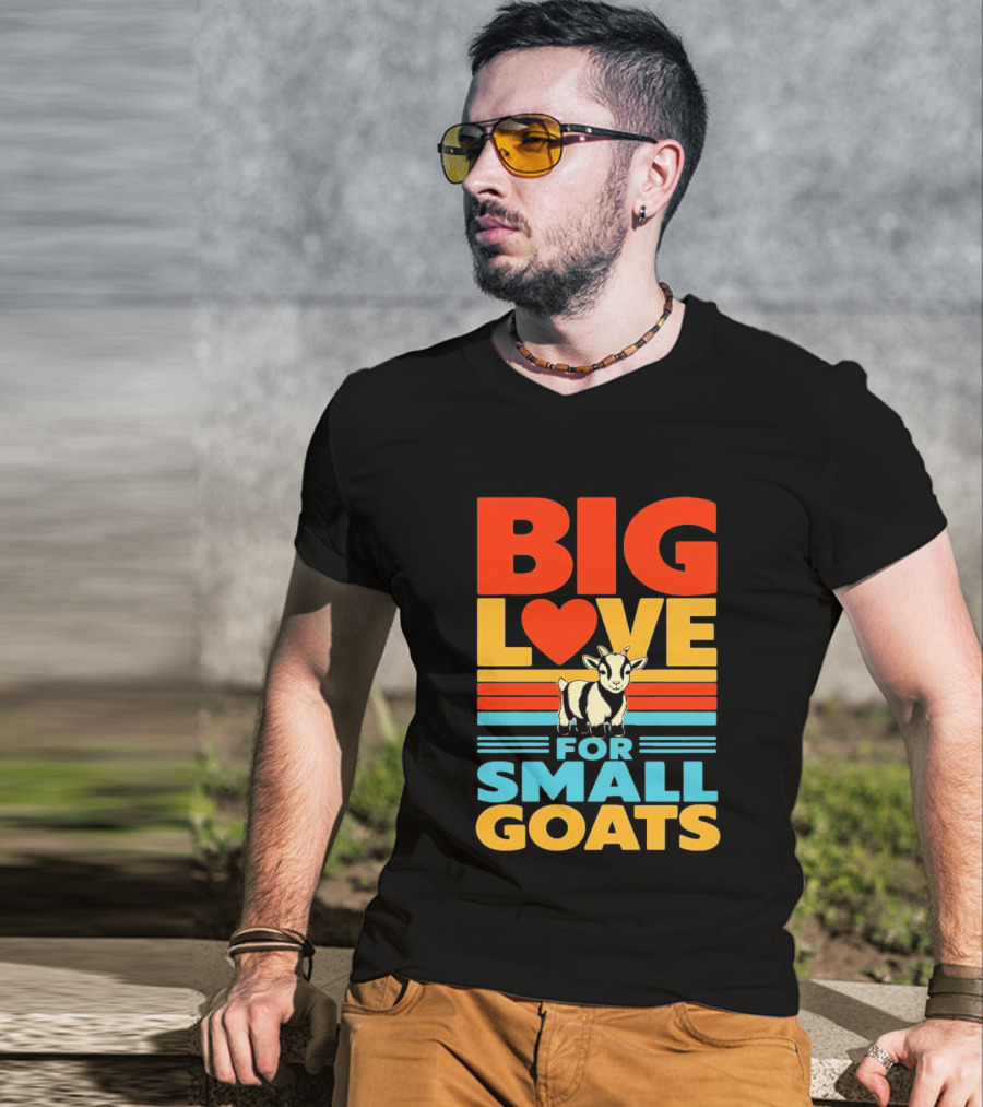 Big Love Heart For Small Goats Cute Animal T-Shirt