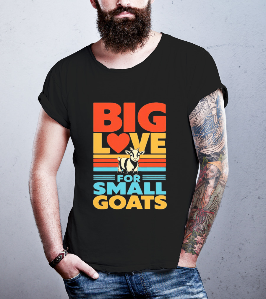 Big Love Heart For Small Goats Cute Animal T-Shirt