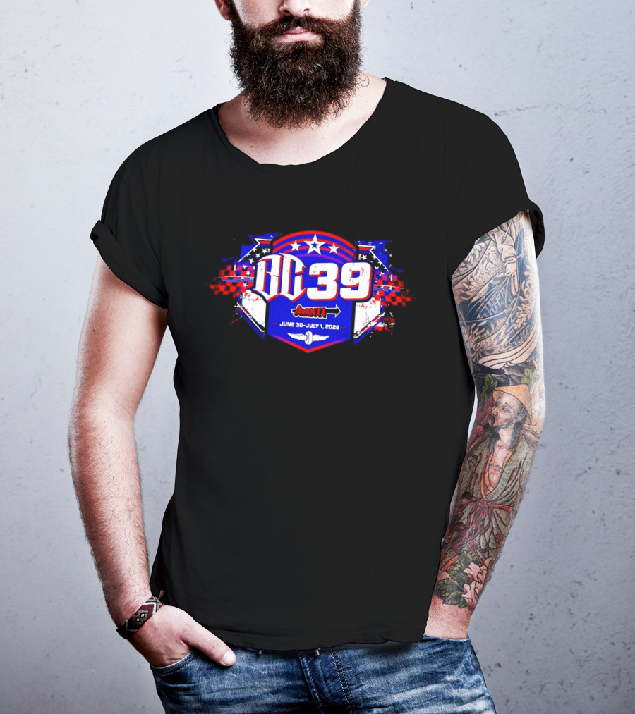 DC 39 Avanti Racing Event June 30 July 1 2026 Checkered Flags Stars Wings T-Shirt