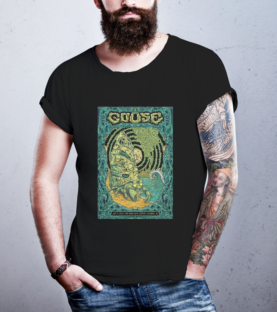 Goose July 2 2026 PNC Bank Arts Center Holmdel NJ Psychedelic Monster Wave T-Shirt