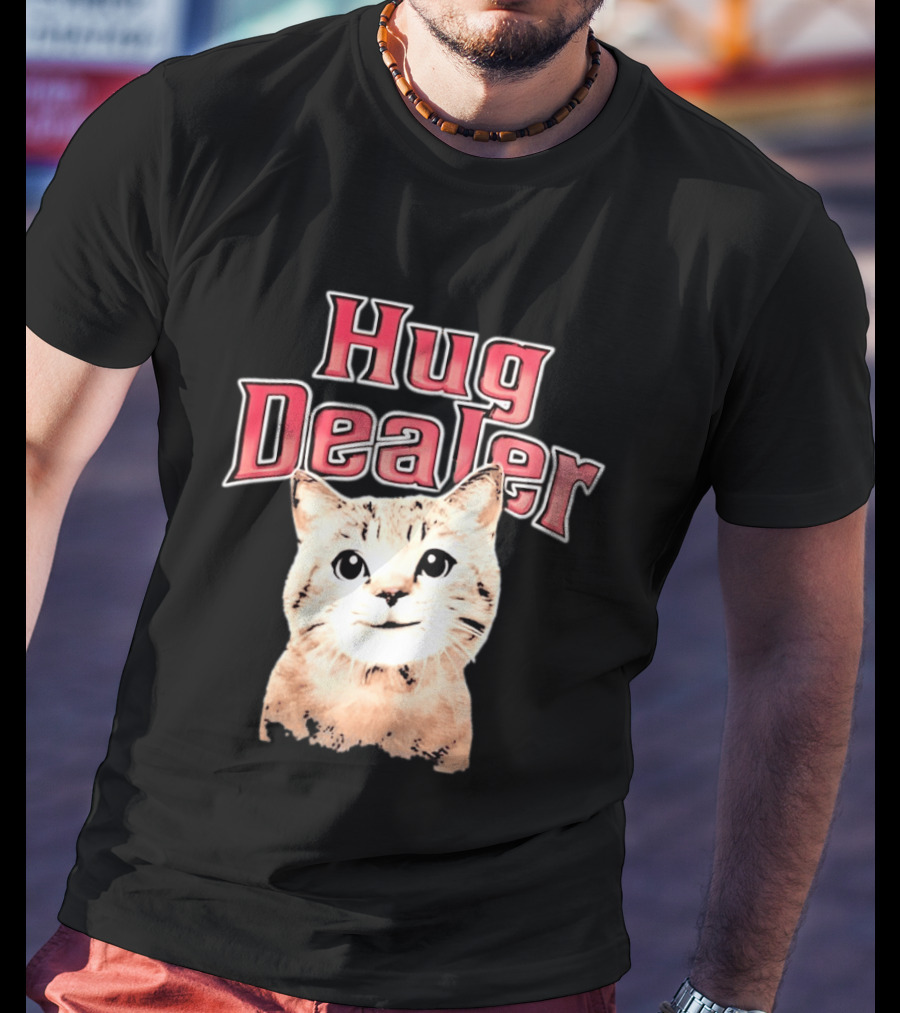 Hug Dealer Cute Tabby Cat Humor T-Shirt