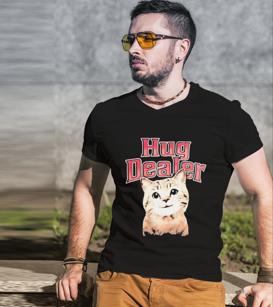 Hug Dealer Cute Tabby Cat Humor T-Shirt