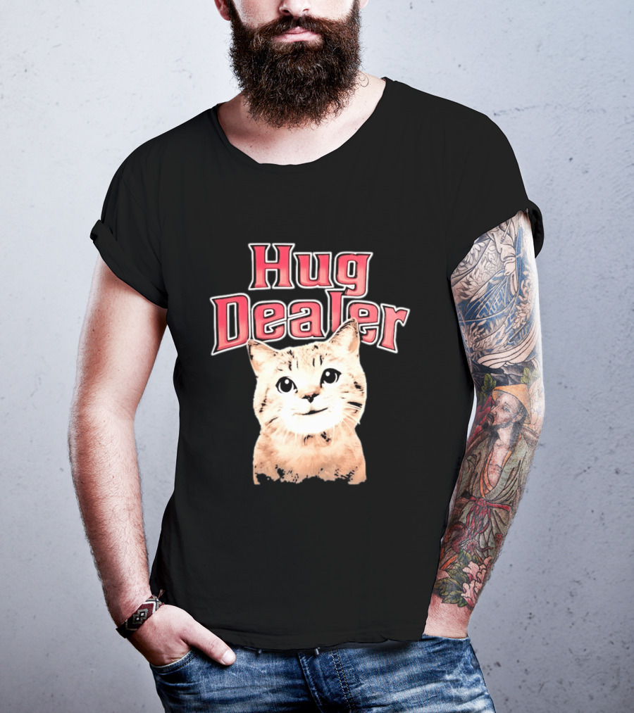 Hug Dealer Cute Tabby Cat Humor T-Shirt