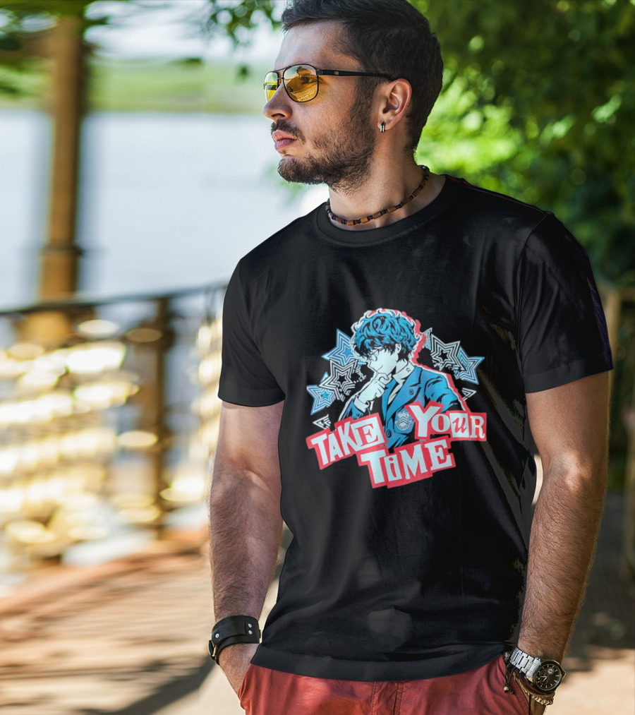 Persona 5 Joker Take Your Time Stars T-Shirt