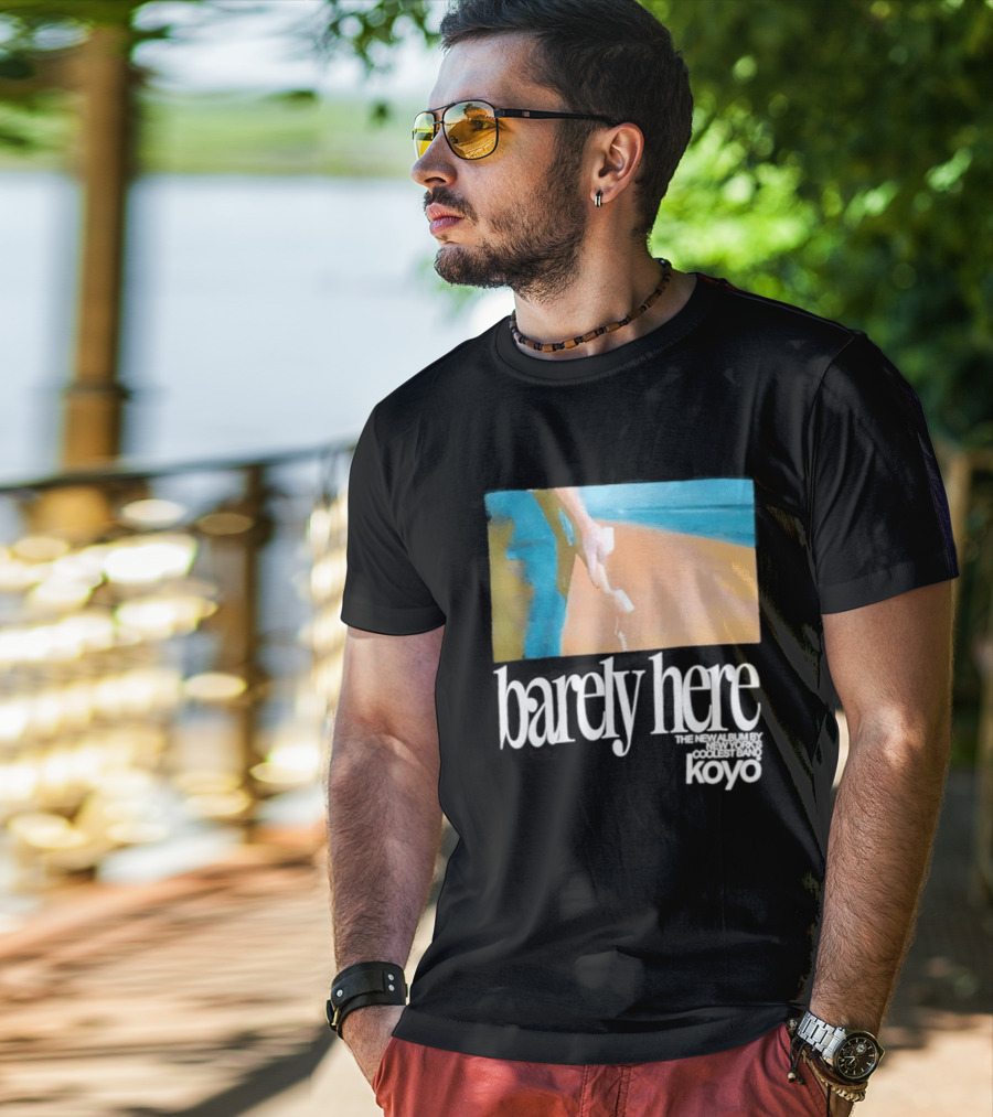 Koyo Barely Here Album Cover Art Beach Scene With Telephone T-Shirt