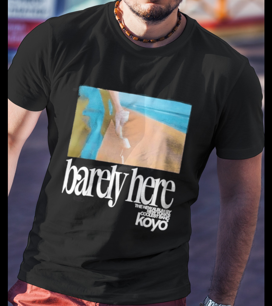 Koyo Barely Here Album Cover Art Beach Scene With Telephone T-Shirt