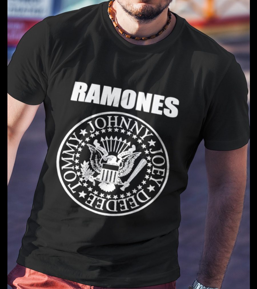 Ramones Hey Ho Let's Go Tommy Johnny Joey Dee Dee Seal T-Shirt