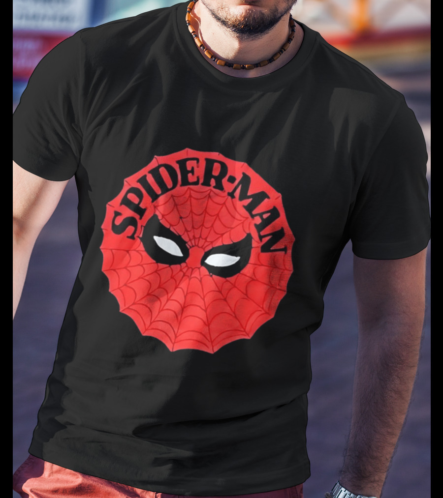 Spider Man Mask Marvel Comics Web T-Shirt