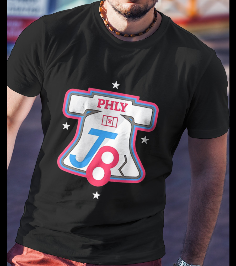 PHLY J8 Liberty Bell Stars Philadelphia Phillies T-Shirt