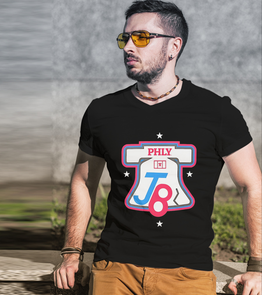 PHLY J8 Liberty Bell Stars Philadelphia Phillies T-Shirt