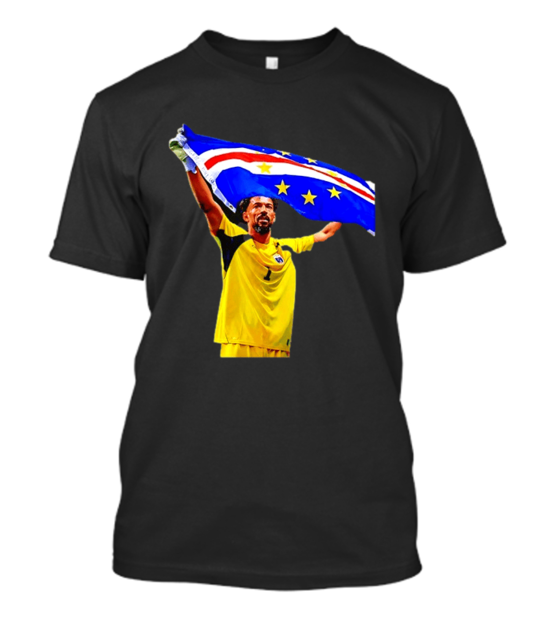 Vozinha Cape Verde Football Team Flag Celebration T-Shirt