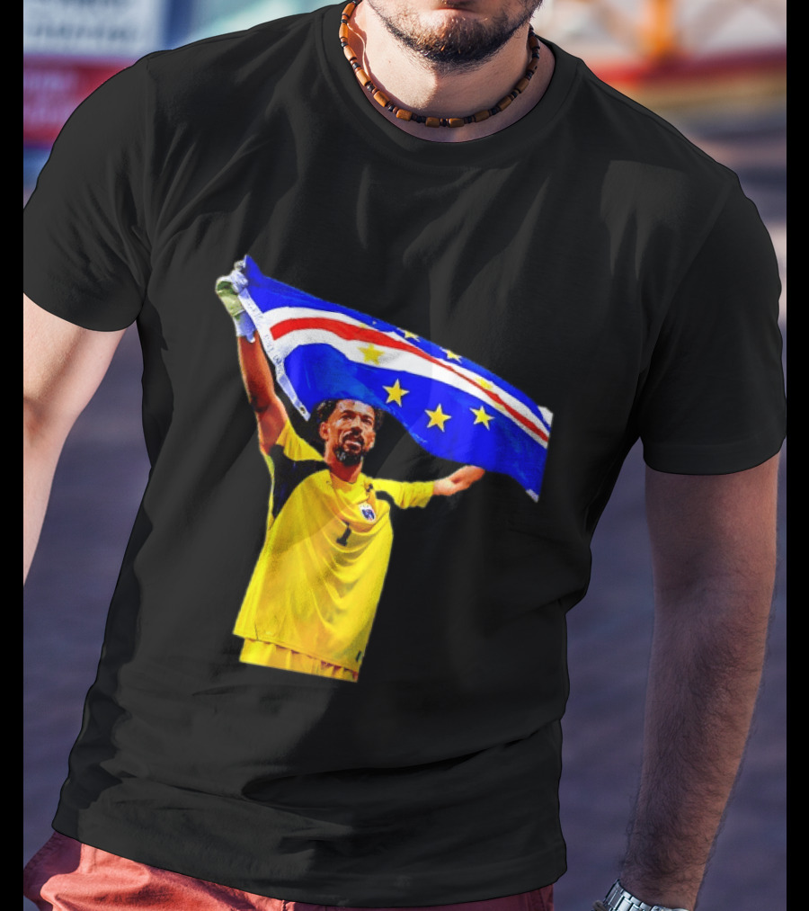 Vozinha Cape Verde Football Team Flag Celebration T-Shirt