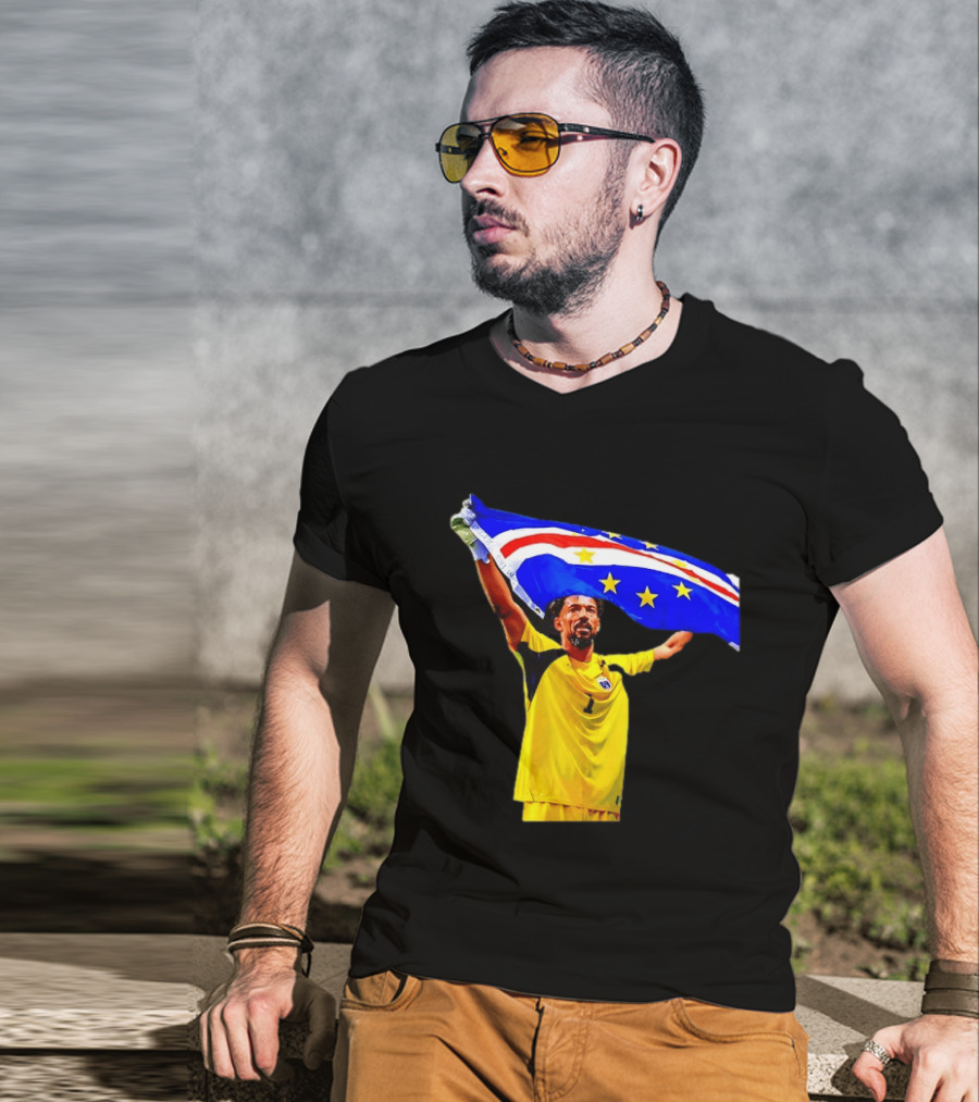 Vozinha Cape Verde Football Team Flag Celebration T-Shirt